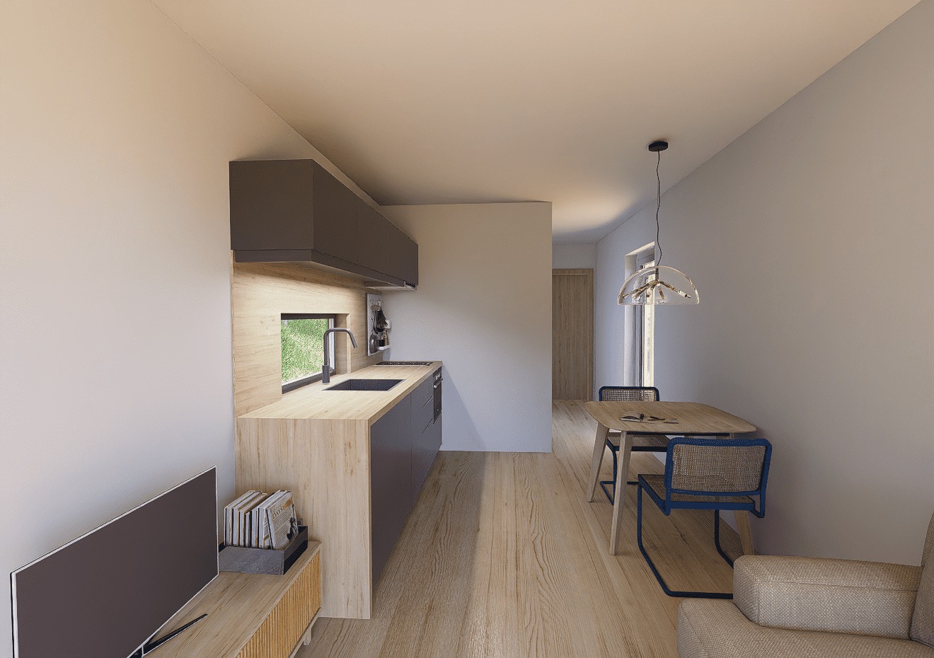 tiny-house-TinyPOD-II-design-interier-kuchyne-obyvaci-pokoj-3-